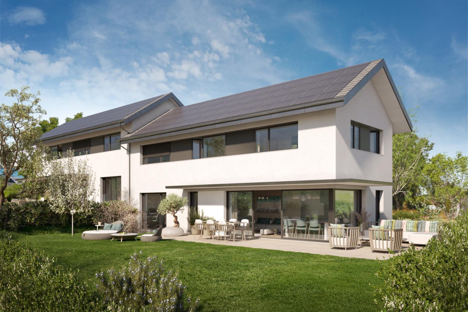 Prochainement à Le Vaud belle promotion de deux villas mitoyennes