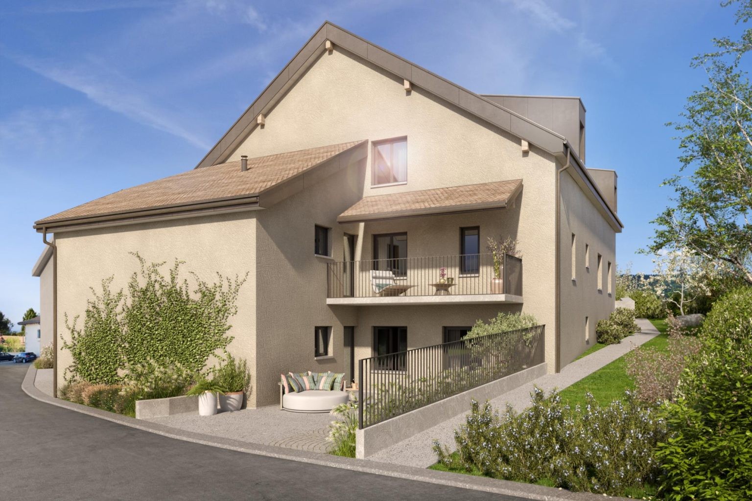 Promotion de 5 appartements, 1 commerce et 1 atelier Ã  Bassins